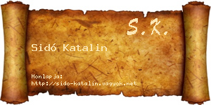 Sidó Katalin névjegykártya