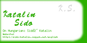 katalin sido business card